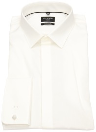 OLYMP Smokinghemd - No. Six Super Slim - Umschlagmanschette - hellbeige