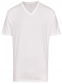 OLYMP T-Shirt Doppelpack - Modern Fit - V-Ausschnitt - weiß