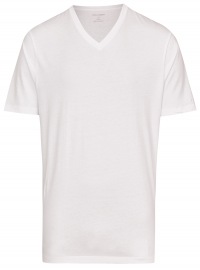 OLYMP T-Shirt Doppelpack - Modern Fit - V-Ausschnitt - weiß