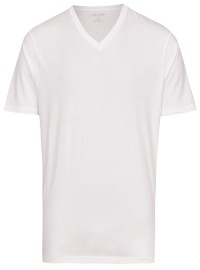 OLYMP T-Shirt Doppelpack - Modern Fit - V-Ausschnitt - weiß - ohne OVP