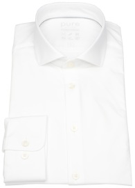 Pure Hemd - Slim Fit - Functional Shirt - Haifischkragen - weiß - ohne OVP
