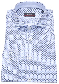 Pure Hemd - Slim Fit - Haifischkragen - blau / weiß
