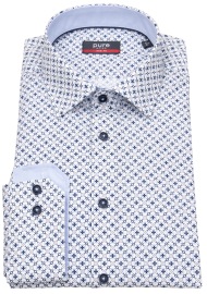 Pure Hemd - Slim Fit - Kentkragen - Kontrastknöpfe - hellblau / blau