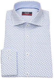 Pure Shirt - Slim Fit - Kent Collar  - Print - Blue / Grey