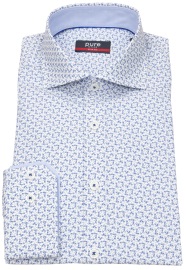 Pure Hemd - Slim Fit - Kentkragen  - Print - blau / grau