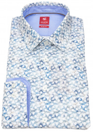 Pure Hemd - Slim Fit - Kentkragen  - Print - blau / grau - ohne OVP