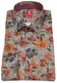 Pure Hemd - Slim Fit - Kentkragen  - Print - mehrfarbig