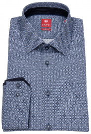 Pure Hemd - Slim Fit - Print - blau / dunkelblau
