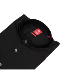 Pure Hemd - Slim Fit - Stehkragen - schwarz - ohne OVP