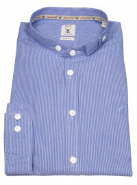 Pure Trachtenhemd - Slim Fit - Stehkragen - Streifen - blau / weiß - ohne OVP