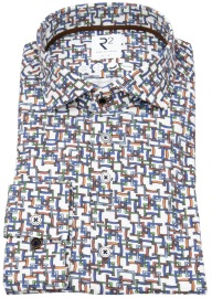 R2-Amsterdam Hemd - Modern Fit - Haifischkragen - Print - mehrfarbig - ohne OVP