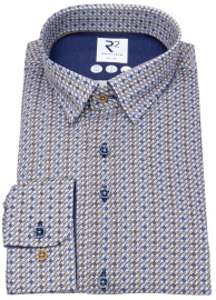 R2-Amsterdam Hemd - Modern Fit - versteckter Button Down Kragen - mehrfarbig