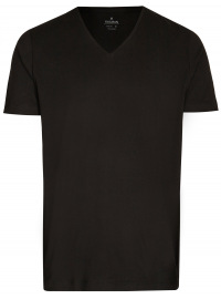 Ragman T-Shirt Doppelpack - Body Fit - V-Ausschnitt - schwarz - ohne OVP
