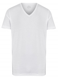 Ragman T-Shirt Doppelpack - Body Fit - V-Ausschnitt - weiß