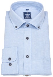 Redmond Hemd - Comfort Fit - Button Down Kragen - Leinen - hellblau