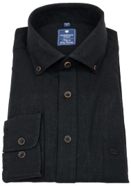 Redmond Hemd - Comfort Fit - Button Down Kragen - Leinen - schwarz - ohne OVP