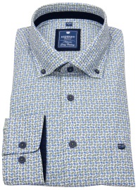 Redmond Hemd - Comfort Fit - Button Down Kragen - Print - grün