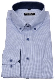 Redmond Hemd - Comfort Fit - Button Down Kragen - Struktur - blau - ohne OVP