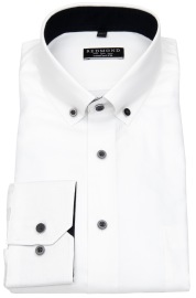 Redmond Hemd - Comfort Fit - Button Down Kragen - Struktur - weiß - ohne OVP
