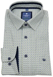Redmond Hemd - Comfort Fit - Casual - Bio Baumwolle - Print - blau / grün - ohne OVP