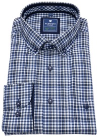 Redmond Hemd - Comfort Fit - Casual - Button Down - Bio Baumwolle - kariert - blau - ohne OVP