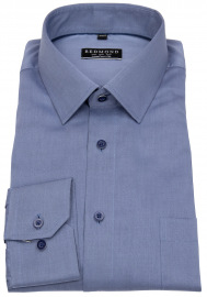 Redmond Hemd - Comfort Fit - Kentkragen - Twill - blau