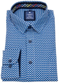 Redmond Hemd - Comfort Fit - Print - blau / weiß - ohne OVP