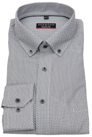 Redmond Hemd - Modern Fit - Button Down Kragen - schwarz / grau