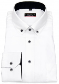 Redmond Shirt - Modern Fit - Button Down Collar - Structure - White