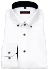 Redmond Hemd - Modern Fit - Button Down Kragen - Struktur - weiß - ohne OVP