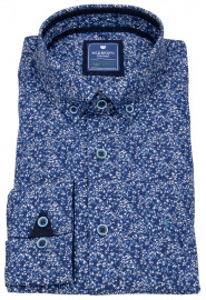 Redmond Hemd - Regular Fit - Button Down Kragen - Bio Baumwolle - blau - ohne OVP