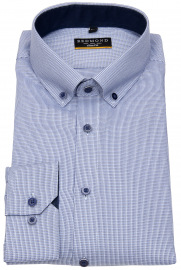 Redmond Hemd - Slim Fit - Button Down Kragen - Struktur - blau