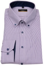 Redmond Hemd - Slim Fit - Button Down Kragen - Struktur - rosé