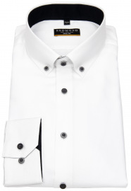 Redmond Shirt - Slim Fit - Button Down Collar - Structure - White