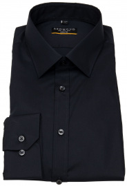 Redmond Hemd - Slim Fit - Kentkragen - schwarz