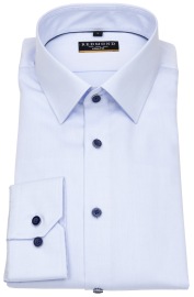 Redmond Hemd - Slim Fit - Kentkragen - Twill - Kontrastknöpfe - hellblau - ohne OVP