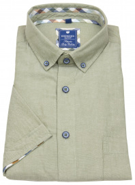 Redmond Kurzarmhemd - Casual Fit - Button Down Kragen - Oxford - oliv
