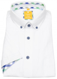 Redmond Kurzarmhemd - Casual Modern Fit - Button Down Kragen - Oxford - weiß - ohne OVP