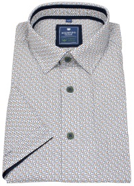 Redmond Kurzarmhemd - Comfort Fit - Bio Baumwolle - mehrfarbig