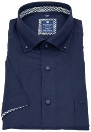 Redmond Kurzarmhemd - Comfort Fit - Button Down Kragen - dunkelblau