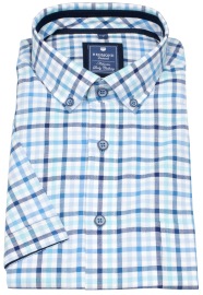 Redmond Kurzarmhemd - Comfort Fit - Button Down Kragen - kariert - mehrfarbig