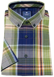 Redmond Short Sleeve Shirt - Comfort Fit - Button Down Collar - Checked - Multicolored
