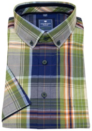 Redmond Kurzarmhemd - Comfort Fit - Button Down Kragen - kariert - mehrfarbig