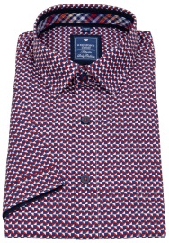 Redmond Kurzarmhemd - Comfort Fit - rot / blau / weiß - ohne OVP