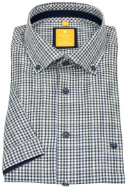 Redmond Kurzarmhemd - Modern Fit - Button Down Kragen - kariert - mehrfarbig