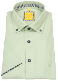 Redmond Kurzarmhemd - Modern Fit - Button Down Kragen - Oxford - hellgrün