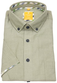 Redmond Kurzarmhemd - Modern Fit - Button Down Kragen - Oxford - oliv