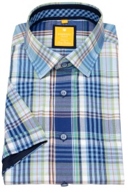 Redmond Short Sleeve Shirt - Modern Fit - Checked - Multicolored