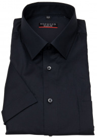 Redmond Short Sleeve Shirt - Modern Fit - Kent Collar - Black