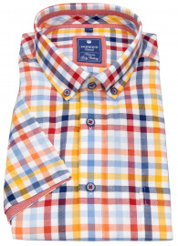 Redmond Kurzarmhemd - Regular Fit - Button Down Kragen - kariert - mehrfarbig